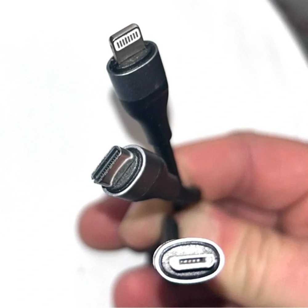 3’ Black USB & Type-C Multi-Connector 3-in-1 Charging‎ Cable